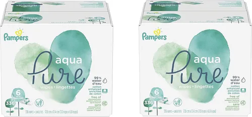 Miniatura 21 de Pampers Aqua Pure Toallitas para bebé, 99% agua, sin fragancia, 896 toallitas para bebé en total (16 paquetes con tapa abatible)