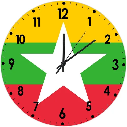 Miniatura 368 de Cheyan Reloj de pared con bandera de Canadá de 12 pulgadas, silencioso, sin tictac, de PVC, funciona con pilas, reloj redondo decorativo, regalo