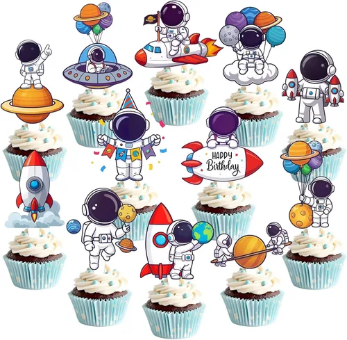 Miniatura 12 de 48 piezas de decoraciones de cumpleaños para camiones de bomberos, decoración de cumpleaños de bomberos, decoración de cupcakes para camiones