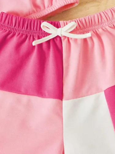 Miniatura 4 de SOLY HUX Toddler Girl's 2 Piece Outfits Summer Cute Colorblock Sleeveless Tank Tops and Track Shorts Sets Clothes