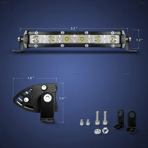 Miniatura 2 de Barras de Luz LED Pods de Doble Fila de 7 Pulgadas - Combo Delgado de Luz LED Spot Flood para Conducción Todoterreno, Luces Antiniebla LED Luces