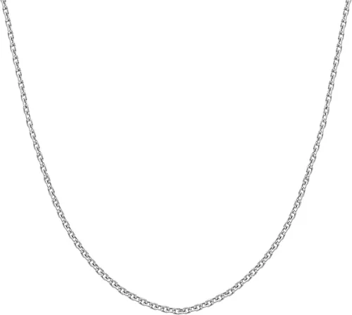 Miniatura 2 de Collar de cadena de plata de ley para mujer, cable de 0.039 in, resistente al deslustre, de origen responsable, diseño de cierre que no migra