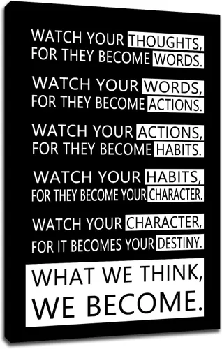 Miniatura 67 de Motivational Wall Art 1% Better Every Day Quote Framed Canvas Poster Inspirational Wall Decor for Office Gym Study Room Small Size Growth Mindset