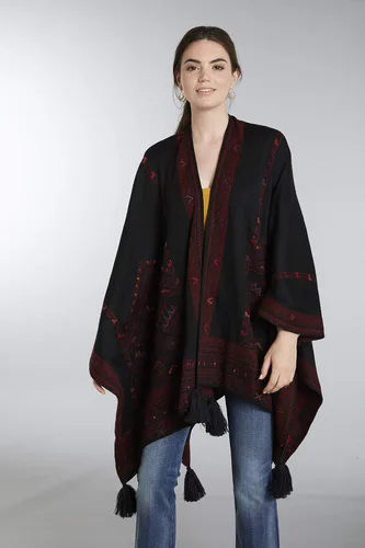 Miniatura 9 de Invisible World Womens Ruana Reversible Baby Alpaca Wool Poncho Kilim