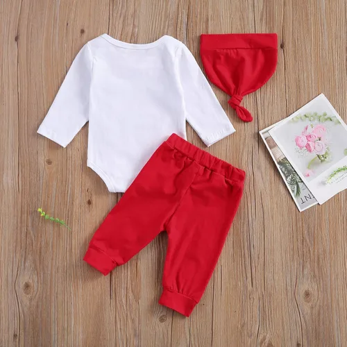 Miniatura 3 de Kuriozud Baby My First - Conjunto de ropa de 3 piezas para San Valentín