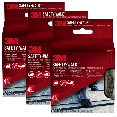 Miniatura 10 de 3M Cinta antideslizante Safety-Walk, 4 pulgadas x 15 pies, cinta antideslizante, se adhiere sin arrugas, curvatura, desgarros, encogimiento