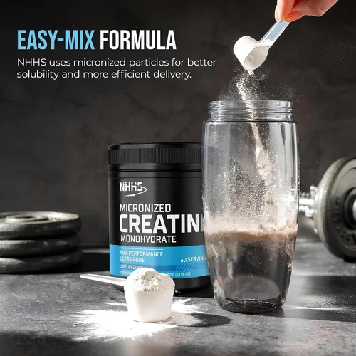 Miniatura 4 de Monohidrato de creatina micronizada – Apoya la fuerza y el rendimiento muscular Ultra puro, sin sabor, 60 porciones, 10.58 oz – Fabricado