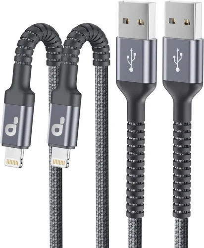 Miniatura 11 de Cable de carga corto para iPhone de 1 pie, paquete de 2 cables Lightning USB con certificación MFi de Apple, cable de carga para iPhone, cable