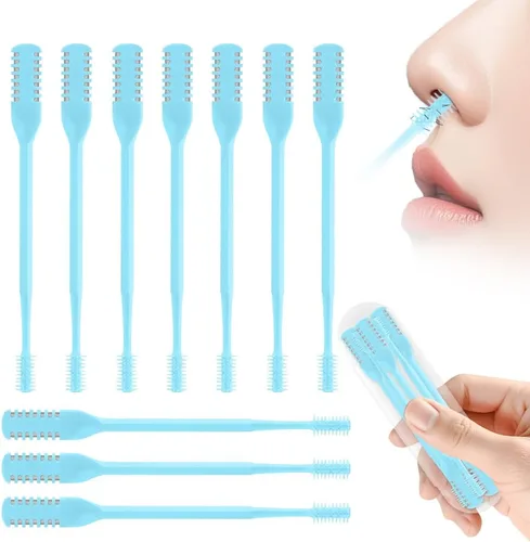 Miniatura 9 de Cortador de pelo nasal 2 en 1, recortador manual de doble cara con cepillo, cuchillo de nariz giratorio de 360° para hombres y mujeres, herramienta