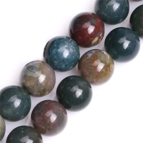 Miniatura 112 de GEM-Inside Cuentas sueltas de amatista natural de 14 mm, gemas de cristal redondo, piedra de energía para hacer joyas, 15 pulgadas Amatista oscura