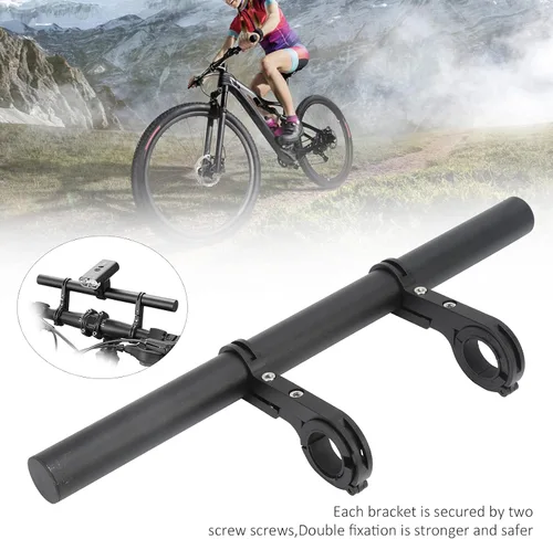 Miniatura 4 de Ejoyous Soporte de extensión, extensor de manillar doble de aleación de aluminio de 11.8 pulgadas para soportes de bicicleta, barras extensoras