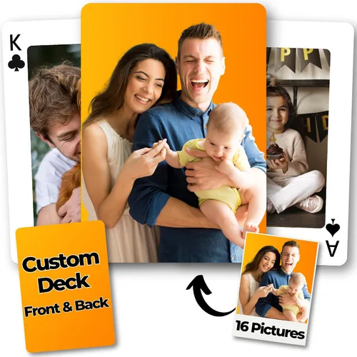 Miniatura 8 de Naipes personalizados con foto, baraja de cartas personalizadas de 2 caras, imprime 46 diseños, imágenes y crea tu propio regalo personalizado