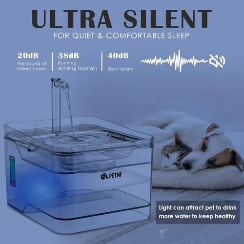 Miniatura 4 de Fuente de agua para gatos, fuente de agua para mascotas mejorada 2021, 101 onzas /3L, dispensador de agua para perros y gatos, bomba inteligente