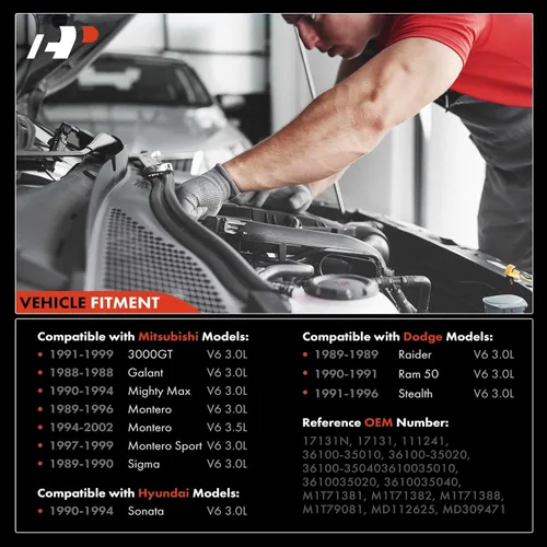 Miniatura 3 de A-Premium Motor de arranque compatible con Mitsubishi Montero 89-02, 3000GT 98-95 y Dodge Stealth 91-96 y Hyundai Sonata 90-94, V6 3.0L, 12V 1.2KW 8