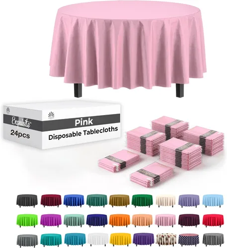 Miniatura 9 de Party Solids Mantel rectangular de plástico color azul aguamarina, 54 x 108 pulgadas, paquete de 24