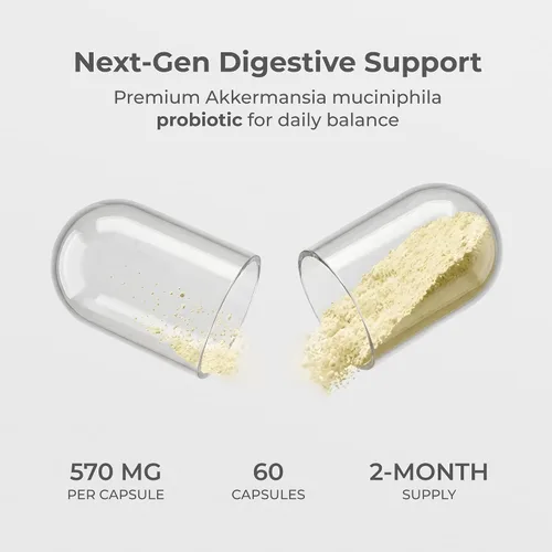 Miniatura 2 de Neurogan Akkermansia Muciniphila Probiótico + Suplemento - 30 mil millones de UFC - Probióticos para la salud digestiva y apoyo celular - Cápsulas