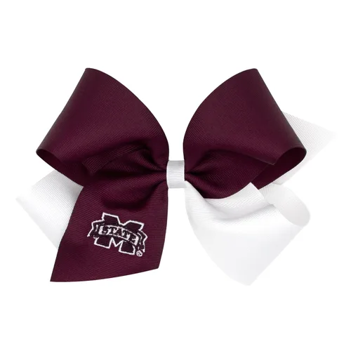 Miniatura 52 de Divine Creations - Lazo para el pelo de dos tonos para niñas con temática universitaria para el día del juego, por Wee Ones en un clip WeeStay