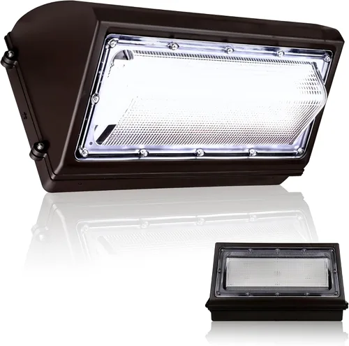 RuggedGrade Paquete de pared LED de 200 W - Serie Durado II - 26,000 lúmenes - Semicorte - Blanco brillante 5000K - Lámpara de pared LED para