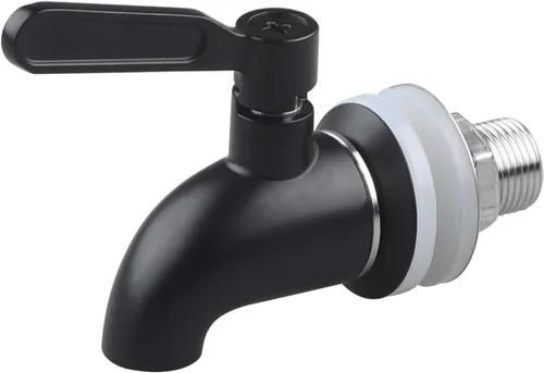 Espita de acero inoxidable moderna negra dispensador de bebidas Spigot Food Grade Metal Spot para dispensador de bebidas por MUGLIO