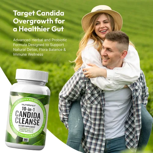 Miniatura 4 de NutraPep Candida Cleanse - Suplemento de desintoxicación – Apoyo natural para el crecimiento excesivo de levadura para mujeres y hombres