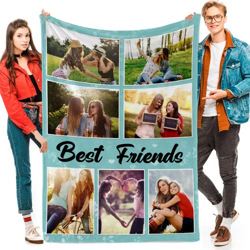 Miniatura 22 de Manta personalizada con fotos, texto, fotos personalizadas, regalos del día de San Valentín para mamá, papá, pareja, esposa, marido, novia, novio