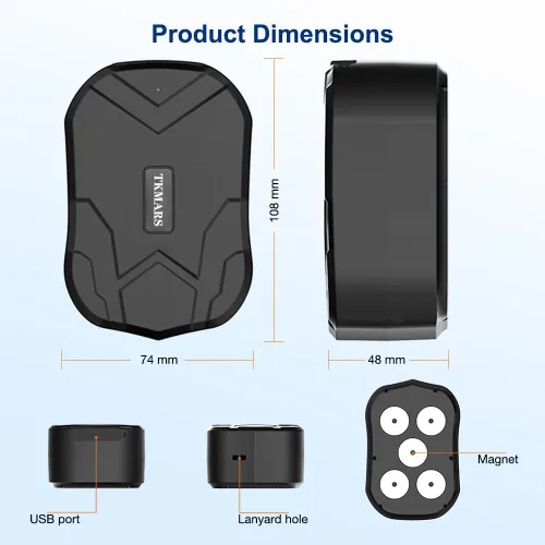 Miniatura 7 de Rastreador GPS 4G para vehículos, antirrobo, sin suscripción, dispositivo de seguimiento GPS en tiempo real, distancia ilimitada, batería de 150
