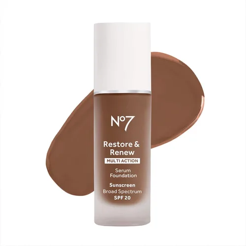 Miniatura 11 de No7 Restore & Renew Base de Suero de Acción Múltiple - Porcelana - Base Líquida de Maquillaje con Vitamina C, Vitamina E y Colágeno para el Rostro