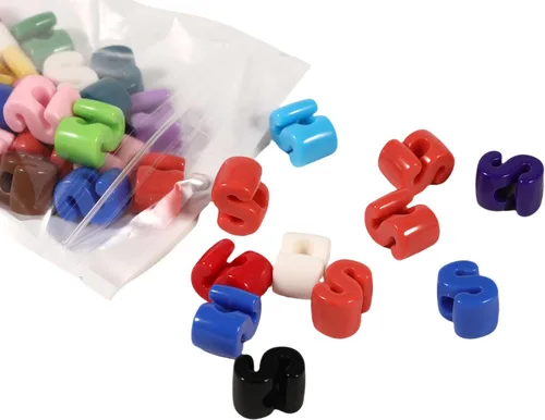 Miniatura 26 de 40 cuentas de letras 3D focales acrílicas sueltas para hacer joyas, pulseras, collares, llavero, bolsa de teléfono, cadena, llaveros (letras mixtas)