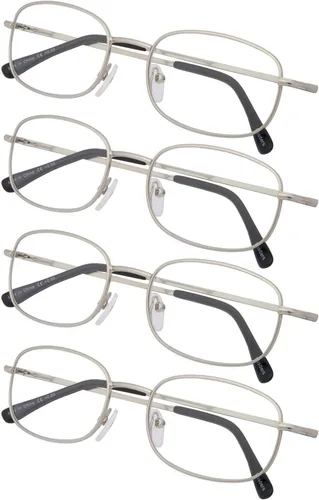 Miniatura 9 de Paquete de 4 lentes de lectura de gran tamaño para mujer, lentes de lectura de marco grande, para mujeres