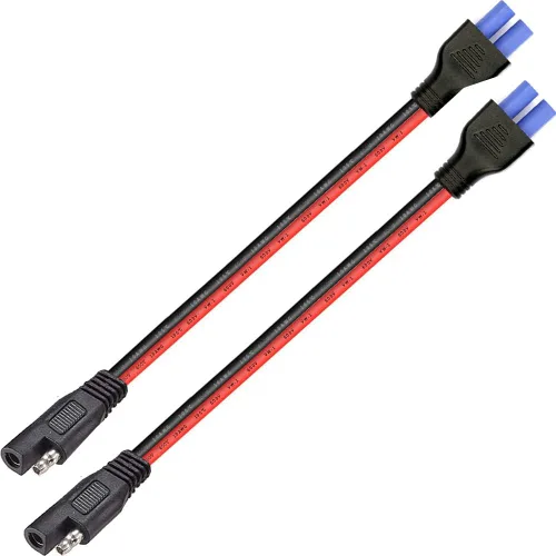 Miniatura 8 de Conector hembra 10AWG Ec5 a SAE, paquete de 2 cables SAE a EC5 de alimentación automotriz, adecuado para batería solar de coche, 5.9 in