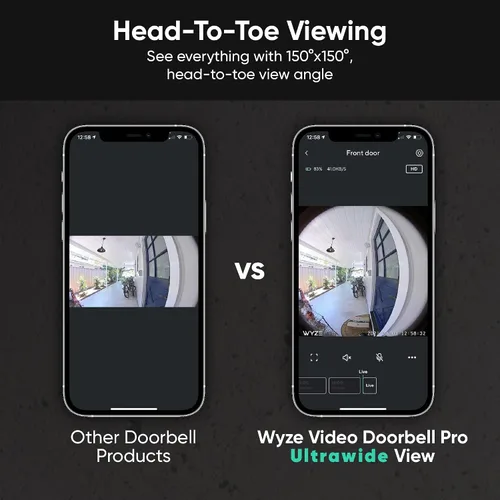 Miniatura 3 de Wyze Timbre de Video Inalámbrico Pro (Timbre Incluido) con Diseño Fácil de Usar, Video HD 1440, Vista 1:1 de Cabeza a Pies