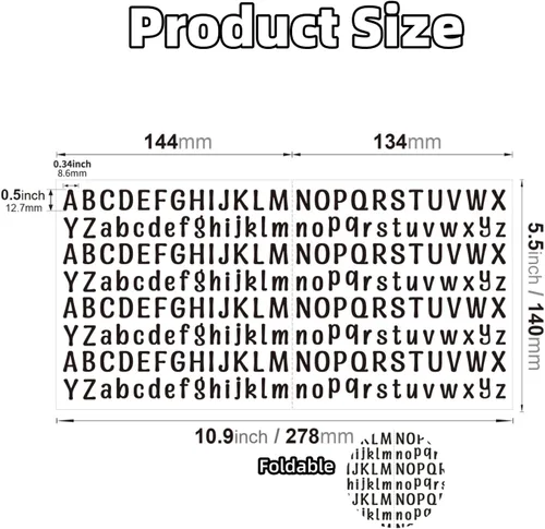 Miniatura 2 de 2080 piezas de 10 hojas de calcomanías de letras, autoadhesivas, de vinilo, impermeables, buzones, ventanas, puertas, letreros, dirección, empresa