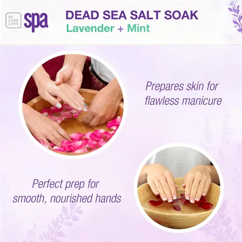 Miniatura 3 de BCL SPA Sal del Mar Muerto - Sal de baño con lavanda orgánica + menta, manteca de karité, árnica, jugo de aloe vera, manzanilla, aceite de argán