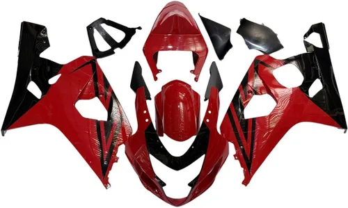 Miniatura 25 de Kit de carenado de plástico ABS para Suzuki 2004 2005 GSXR600 GSXR750 K4, carenados de inyección, kit de carrocería completa Rojo Negro