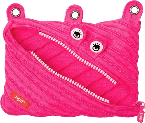 Miniatura 7 de ZIPIT Estuche para lápices Monster para niños, bonita bolsa de 3 anillas para niños, niñas y adolescentes, bolsa de papelería para la escuela