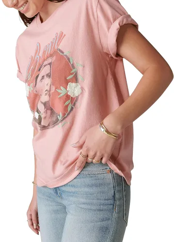 Miniatura 4 de Lucky Brand Camiseta estilo boyfriend, bordado Bowie para mujer