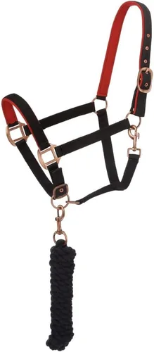 Miniatura 6 de Tough 1 Tough-1 Cabestro (halter) acolchado de neopreno con hebillas estilo antiguas, incluye correa de guía