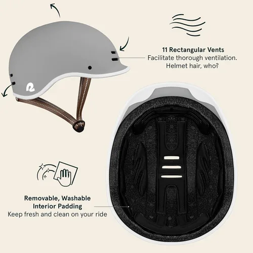 Miniatura 3 de Retrospec Remi - Casco de bicicleta para adultos para hombres y mujeres, casco de bicicleta para desplazamientos, ciclismo de carretera, patinaje
