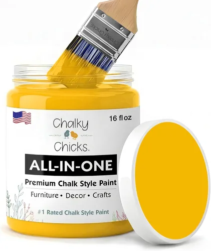 Miniatura 197 de Chalky Chicks - Pintura mate a la tiza, no requiere lijado, 4 onzas líquidas, color gris oscuro (Gun Metal Gray), para muebles, pintura sin Gris