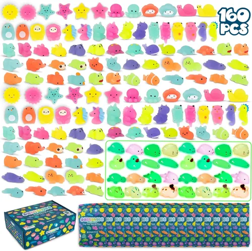 Miniatura 10 de BONNYCO Mochi - Juguetes esponjosos a granel para niños, paquete de 80 bolsas de regalos para niños de 3-5, 4-8, regalos de devolución para fiesta