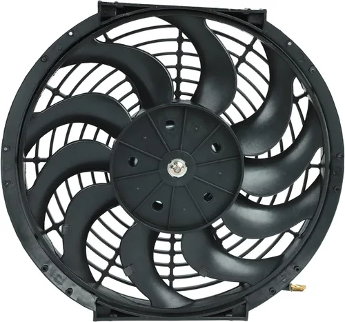 Miniatura 6 de BLACKHORSE-RACING 12" Ventiladores universales eléctricos para enfriar radiadores + Relé termostático y kit de montaje