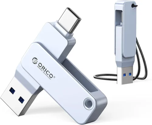 Miniatura 8 de ORICO Unidad flash USB dual de 64 GB USB-C y USB-A Mini velocidad de lectura de hasta 150 MB/s para iPhone 15/16/17, Android, tabletas, portátiles