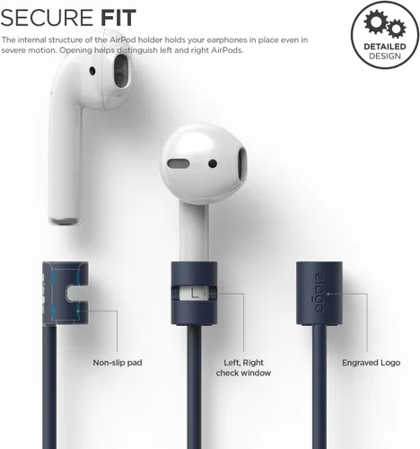 Miniatura 2 de elago Correa para AirPods [Jean Indigo] - [Compatible con Apple AirPods 1 y 2] [Compacto] [Ligera] [Longitud ideal] - para Apple AirPods 1 y 2