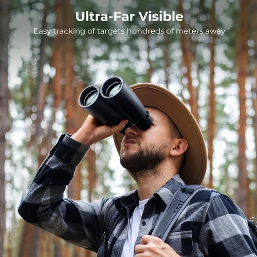 Miniatura 7 de K&F Concept Telescopio binoculares de 12 x 50 con adaptador para teléfono inteligente, adaptador de trípode, paño de limpieza, lente FMC BAK4 prisma