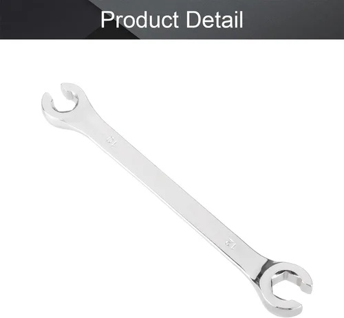 Miniatura 4 de Utoolmart Llave de tuerca acampanada de 0.394 in x 0.472 in, métrica, cromada pulida para quitar o reemplazar tuercas en líneas de combustible, 1pcs