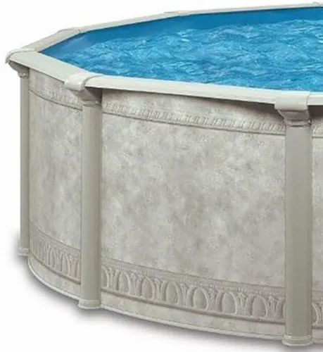 Miniatura 6 de Aquarian - Piscina para exteriores con marco de acero por encima del nivel del suelo, redonda, 24 x 52 pulgadas, veneciana Veneciano