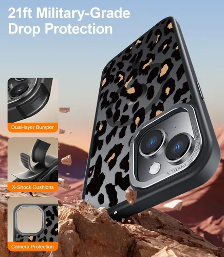 Miniatura 155 de Goodon para iPhone 15 Pro Max con protector de pantalla de privacidad, compatible con Magsafe, funda translúcida mate a prueba de golpes - Linda
