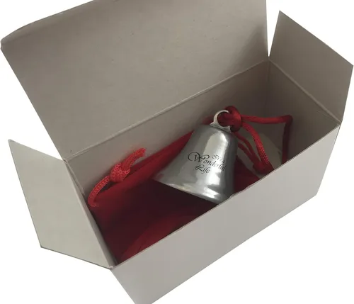 Miniatura 6 de Adorno de Navidad de La Vida es Maravillosa, Campana en Cinta, Caja de Regalo de Recuerdo de Película, Recuerdo de Acero Metálico, Adorno Colgante