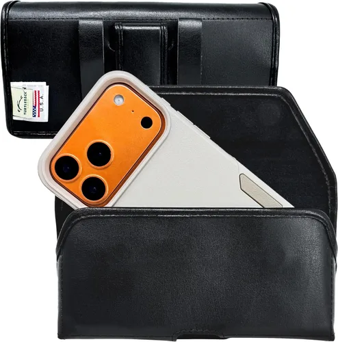 Miniatura 12 de Turtleback Clip para cinturón para iPhone 17 ProMax o 17 Plus - Grande - Se adapta con fundas de estilo voluminoso Defender - Nylon negro de alta