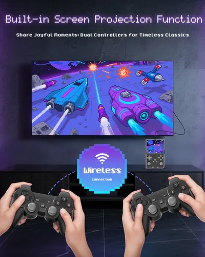 Miniatura 8 de Consola de juegos portátil R40 – Consola de juegos retro con tarjeta TF de 128 G incorporada, más de 20000 juegos Consola de juegos retro
